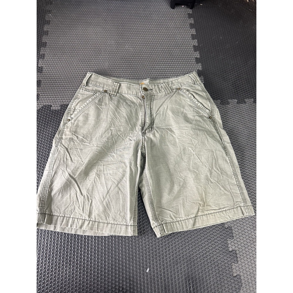 Carhartt Men's Size 32 Relaxed Fit Cargo Utility Shorts Olive Green Workwear